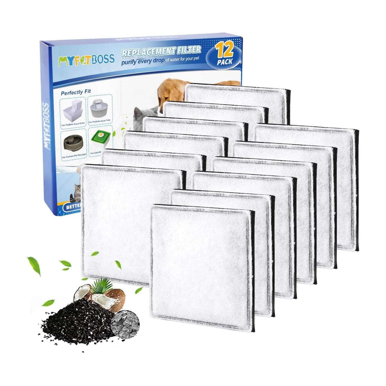 ltro de repuesto de tres capas compatible con fuentes de agua petsafe y catit mini flower