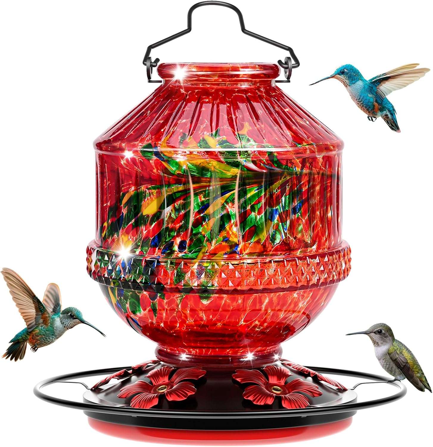 Bebedero Colgante De Nectar Para Aves Silvestres Jardin 360 grados - Imagen 12