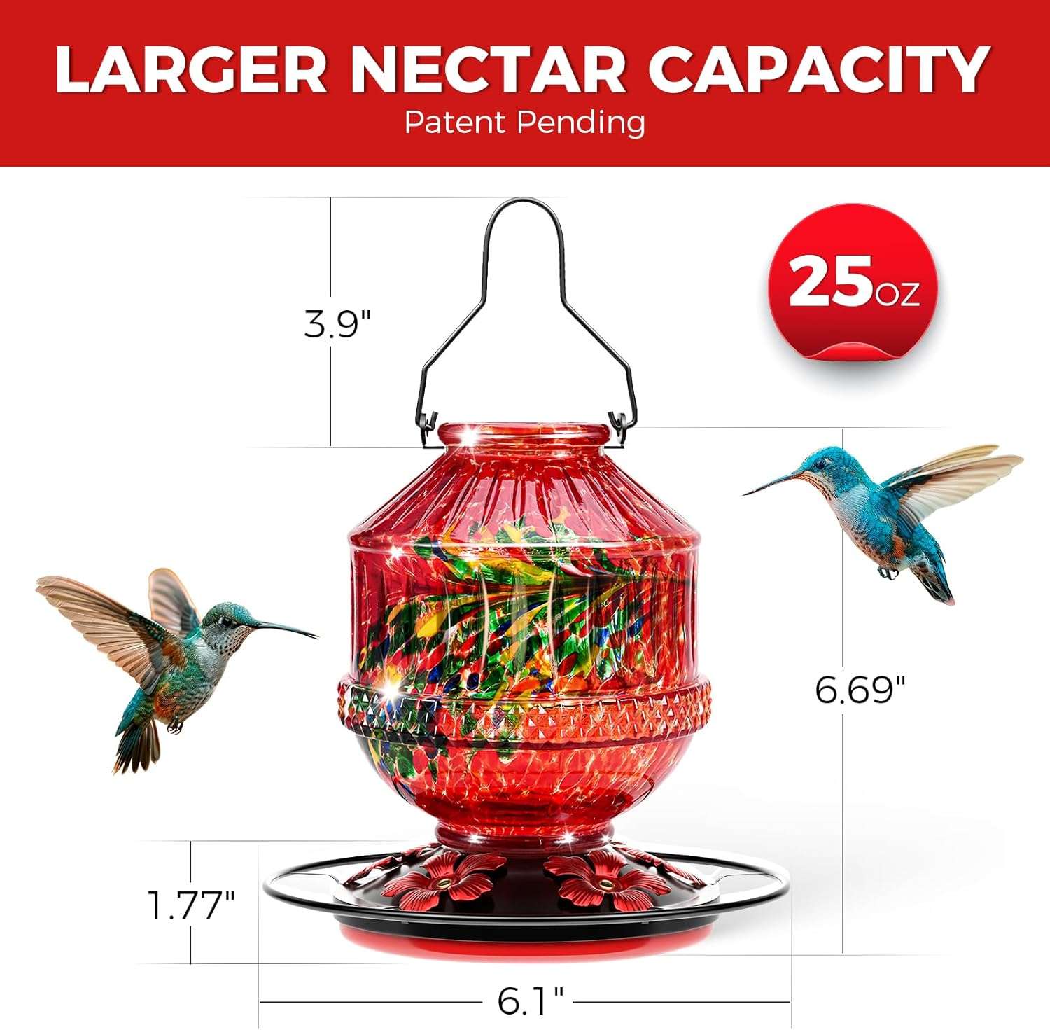 Bebedero Colgante De Nectar Para Aves Silvestres Jardin 360 grados - Imagen 3
