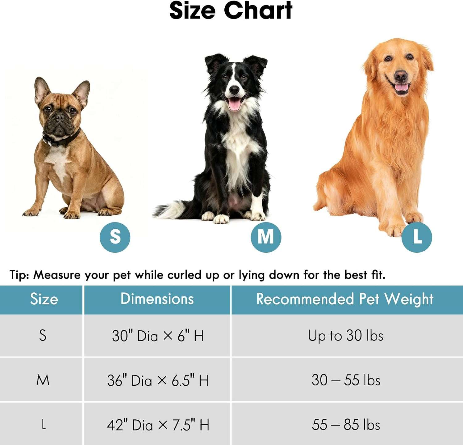 cama ortopedica redonda para perros grandes cleva home de 106 centimetros con funda lavable color azul hielo