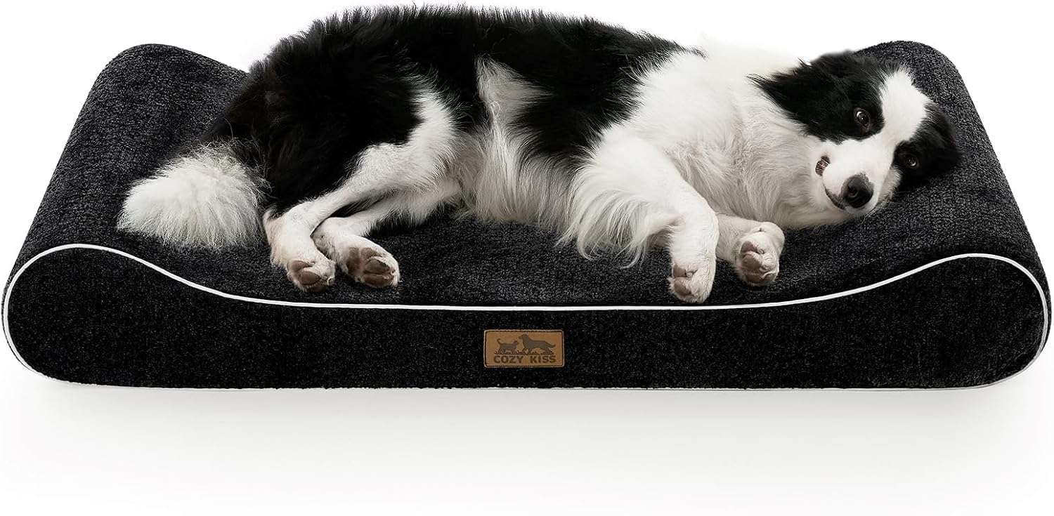 cama ortopedica forma de barco para perros grandes cozy kiss con funda lavable e impermeable