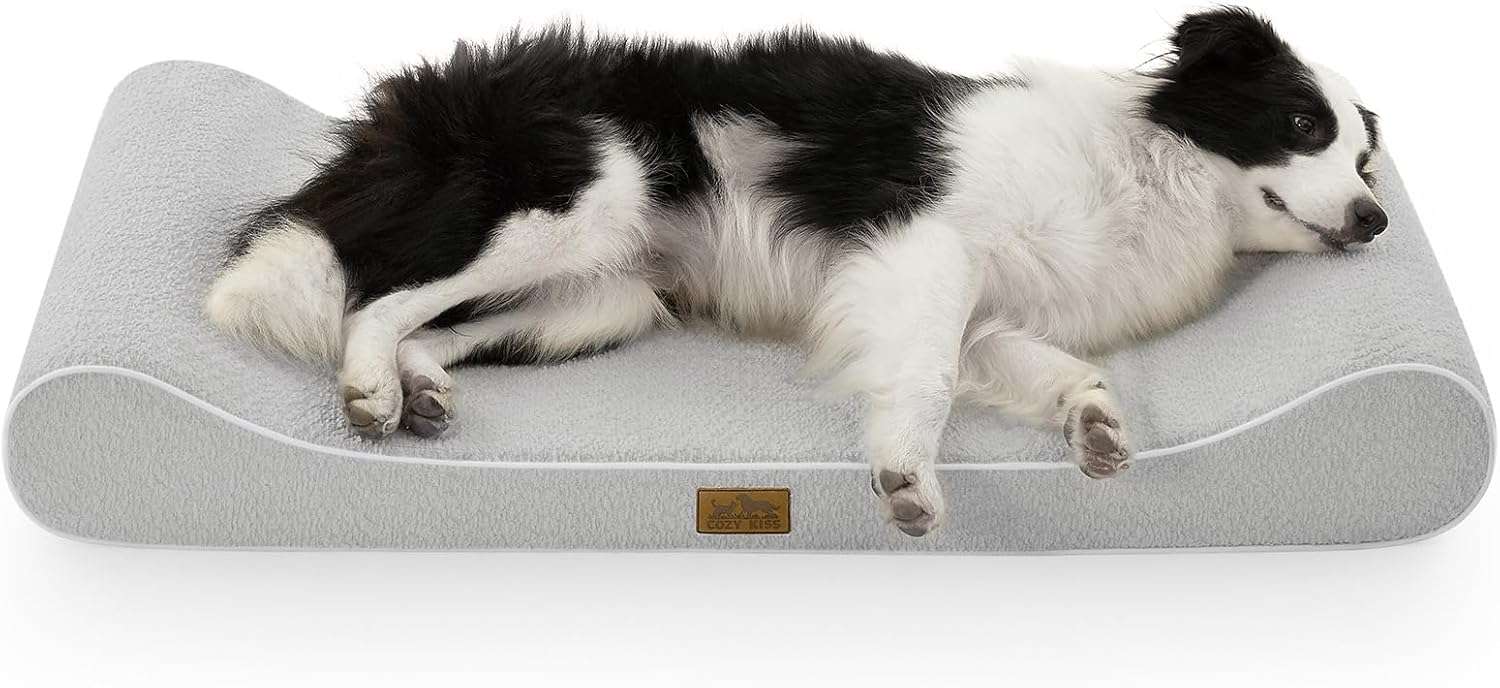 cama ortopedica forma de barco para perros grandes cozy kiss con funda lavable e impermeable