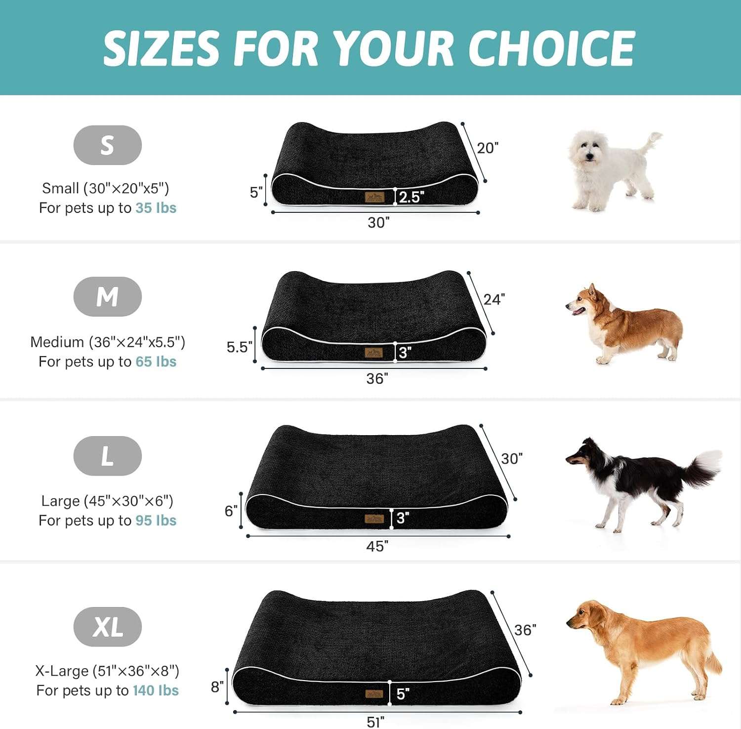 cama ortopedica forma de barco para perros grandes cozy kiss con funda lavable e impermeable