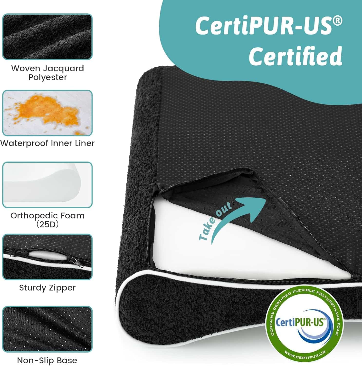 cama ortopedica forma de barco para perros grandes cozy kiss con funda lavable e impermeable