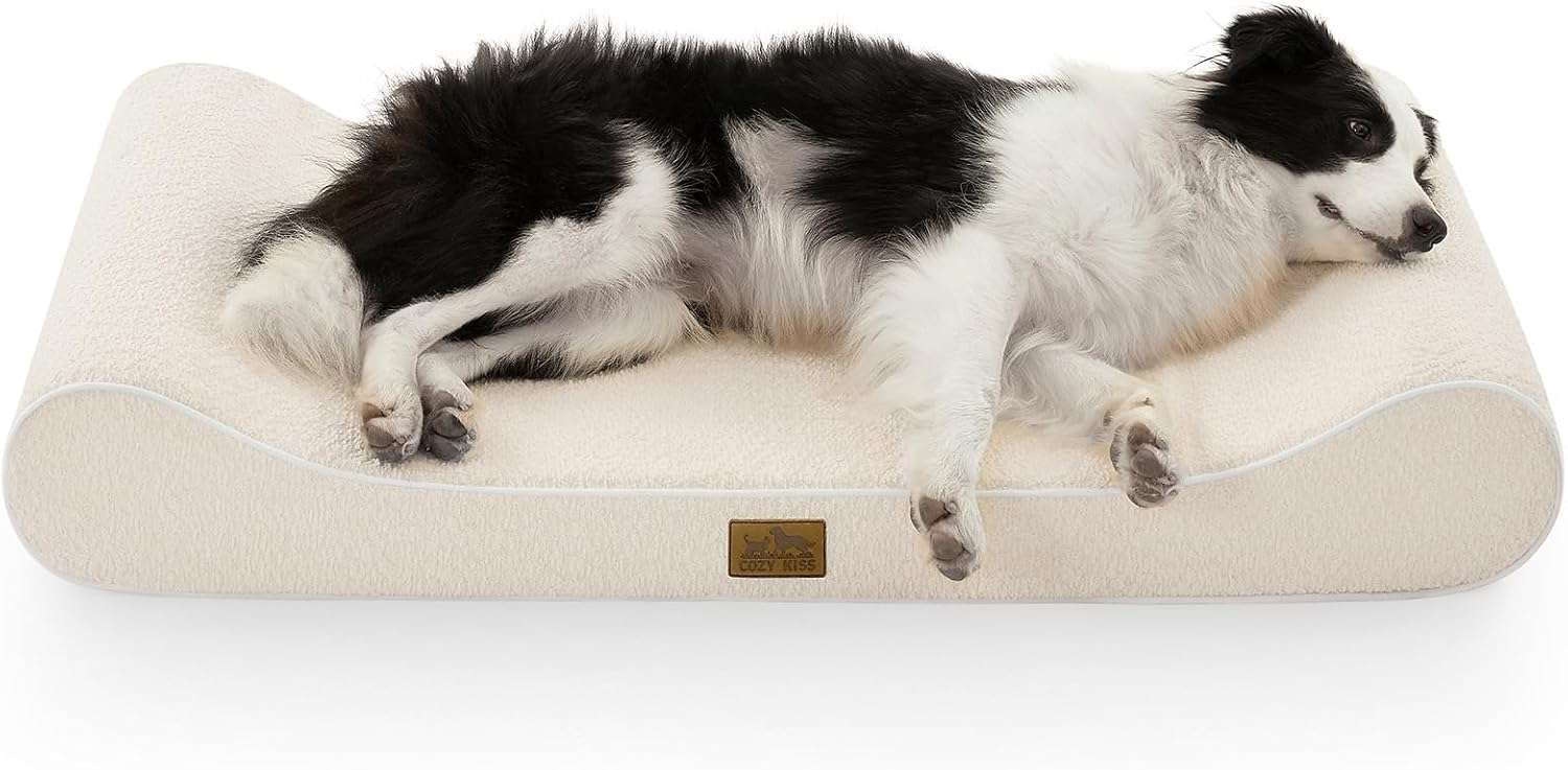 cama ortopedica forma de barco para perros grandes cozy kiss con funda lavable e impermeable
