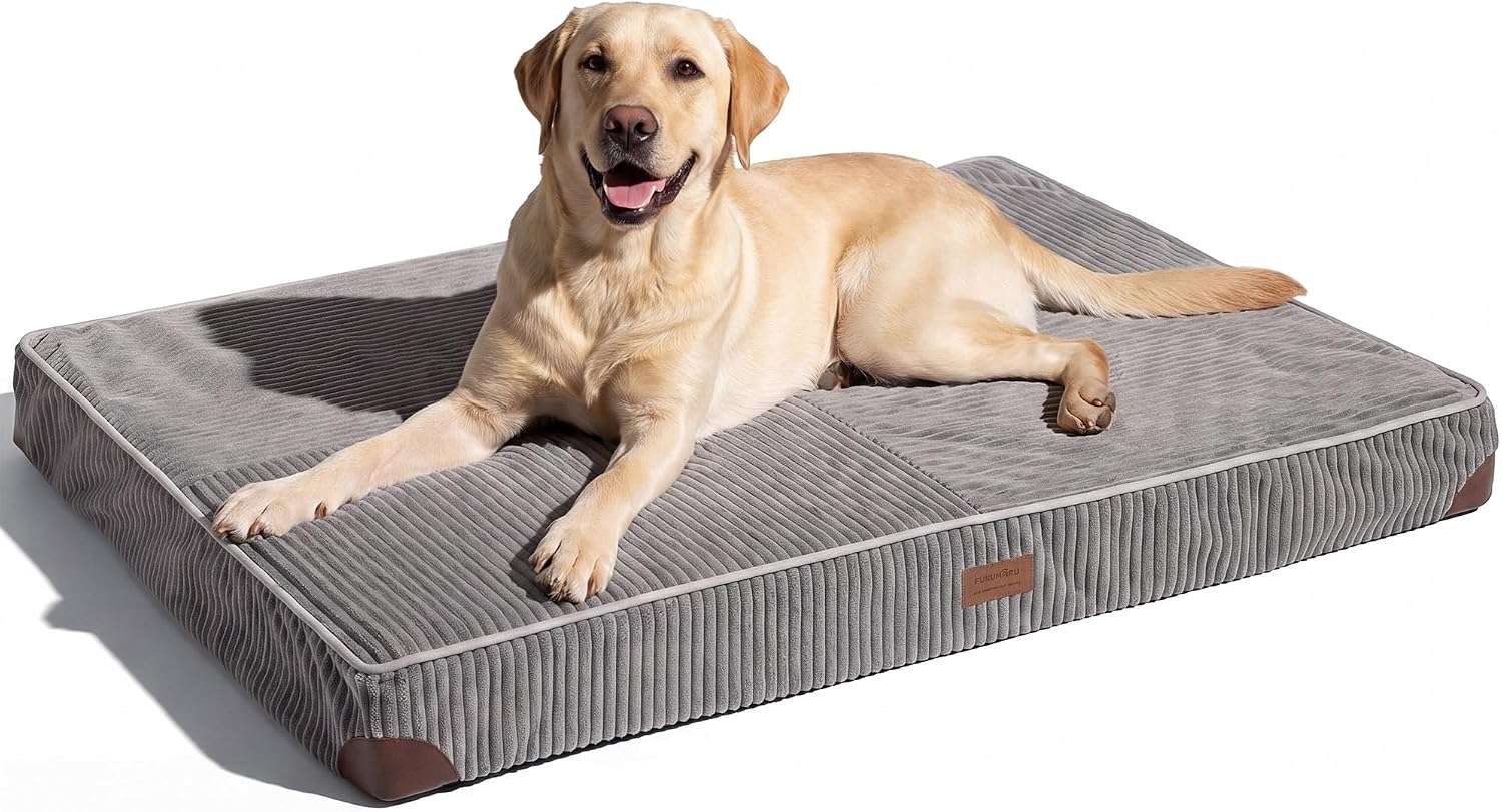 cama ortopedica de pana para perros grandes fukumaru con espuma gruesa y funda lavable