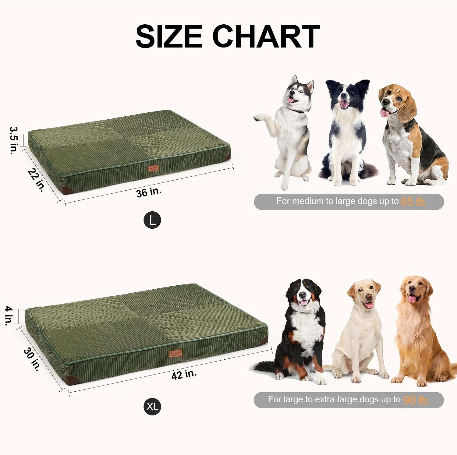 cama ortopedica de pana para perros grandes fukumaru con espuma gruesa y funda lavable