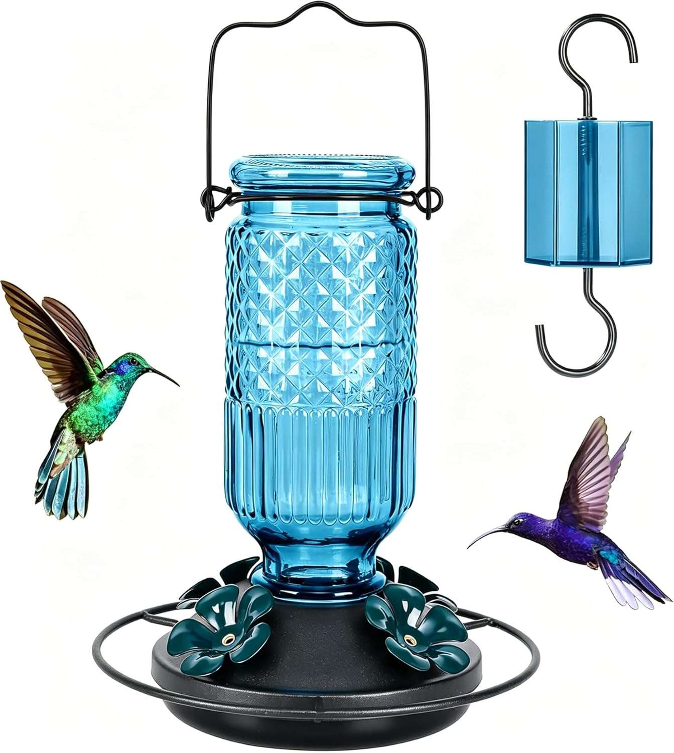 Dispensador De Nectar Picaflores Jardin Morado Anti Hormigas - Imagen 11