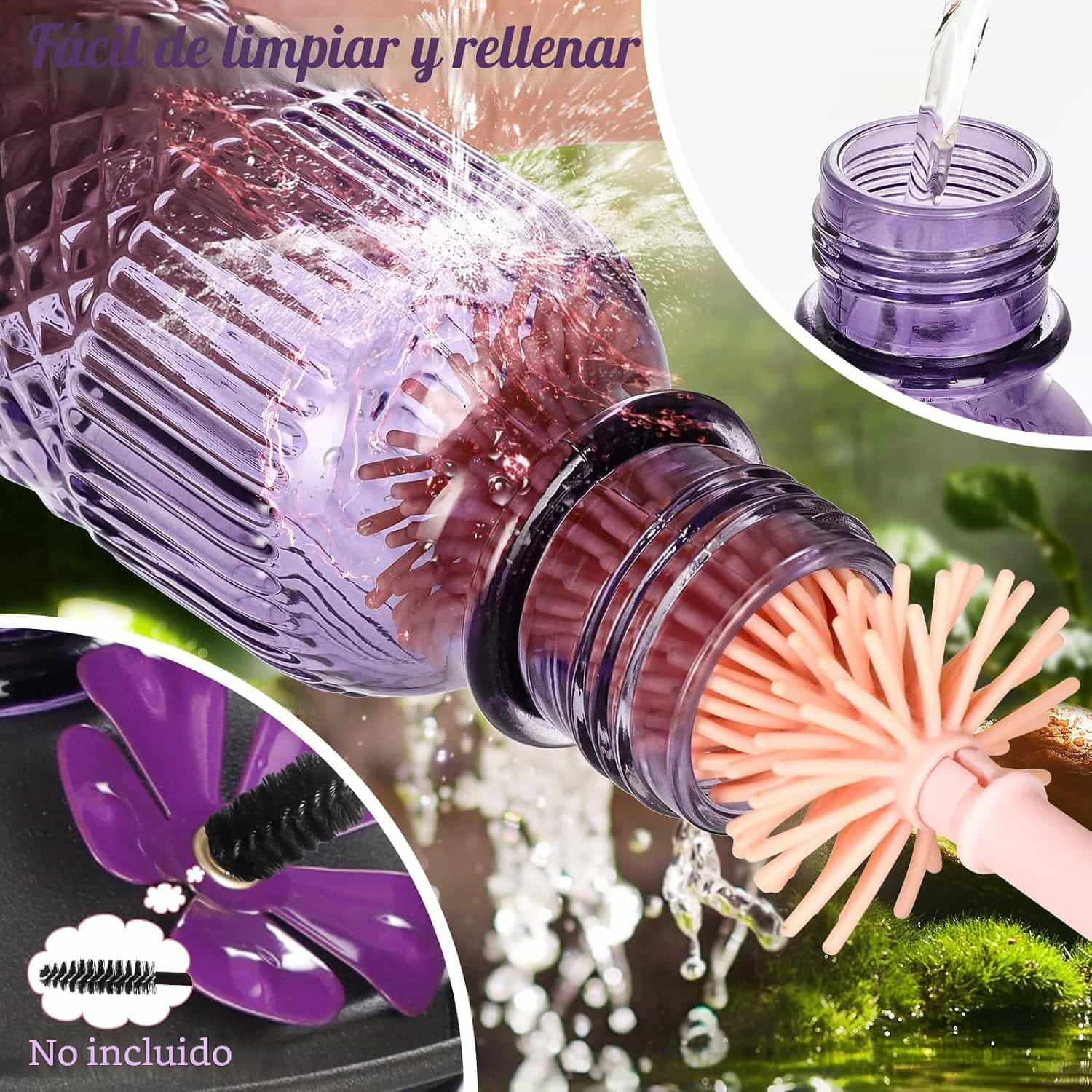Dispensador De Nectar Picaflores Jardin Morado Anti Hormigas - Imagen 6