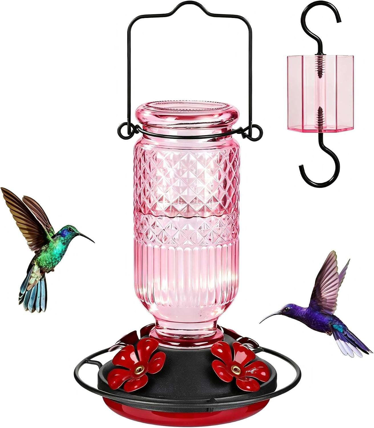 Dispensador De Nectar Picaflores Jardin Morado Anti Hormigas - Imagen 9