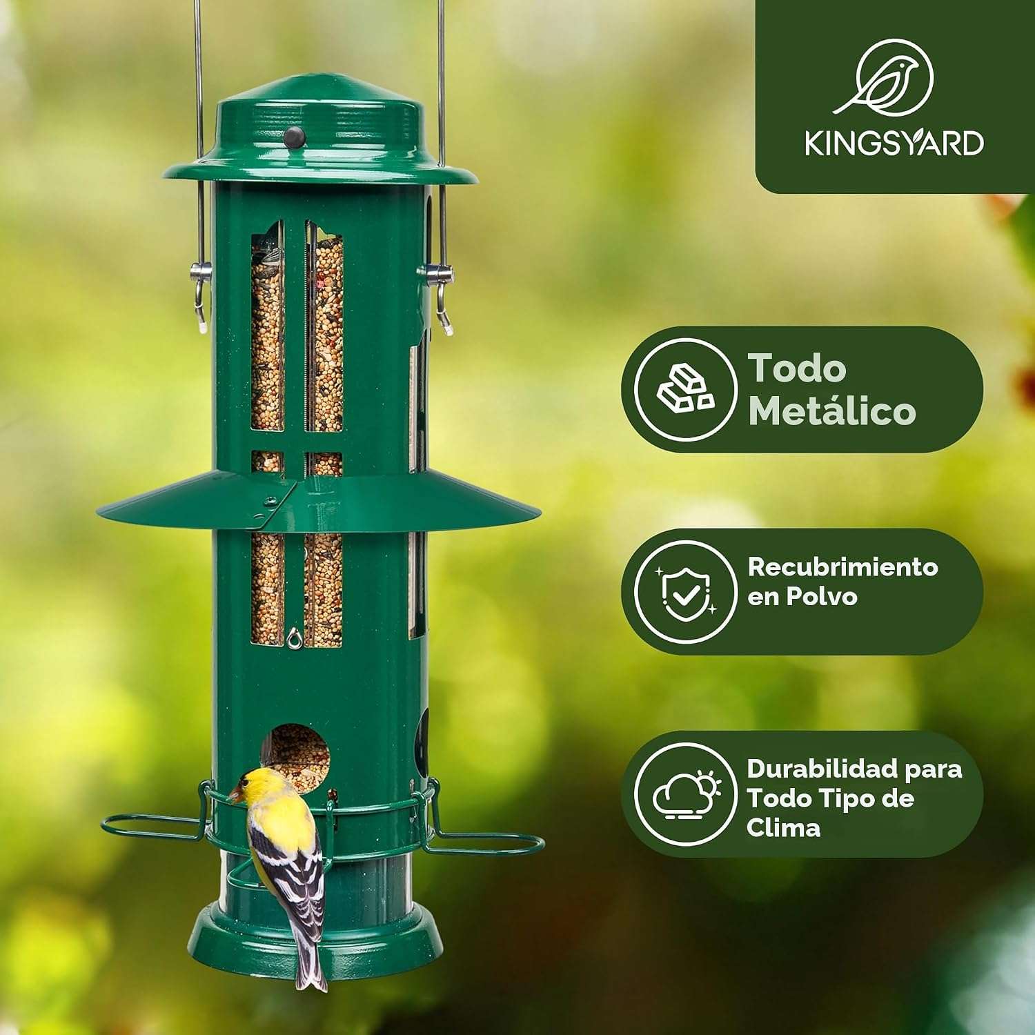 Dispensador De Semillas Aves Silvestres Jardin 1.36 Kg anti ardillas - Imagen 2
