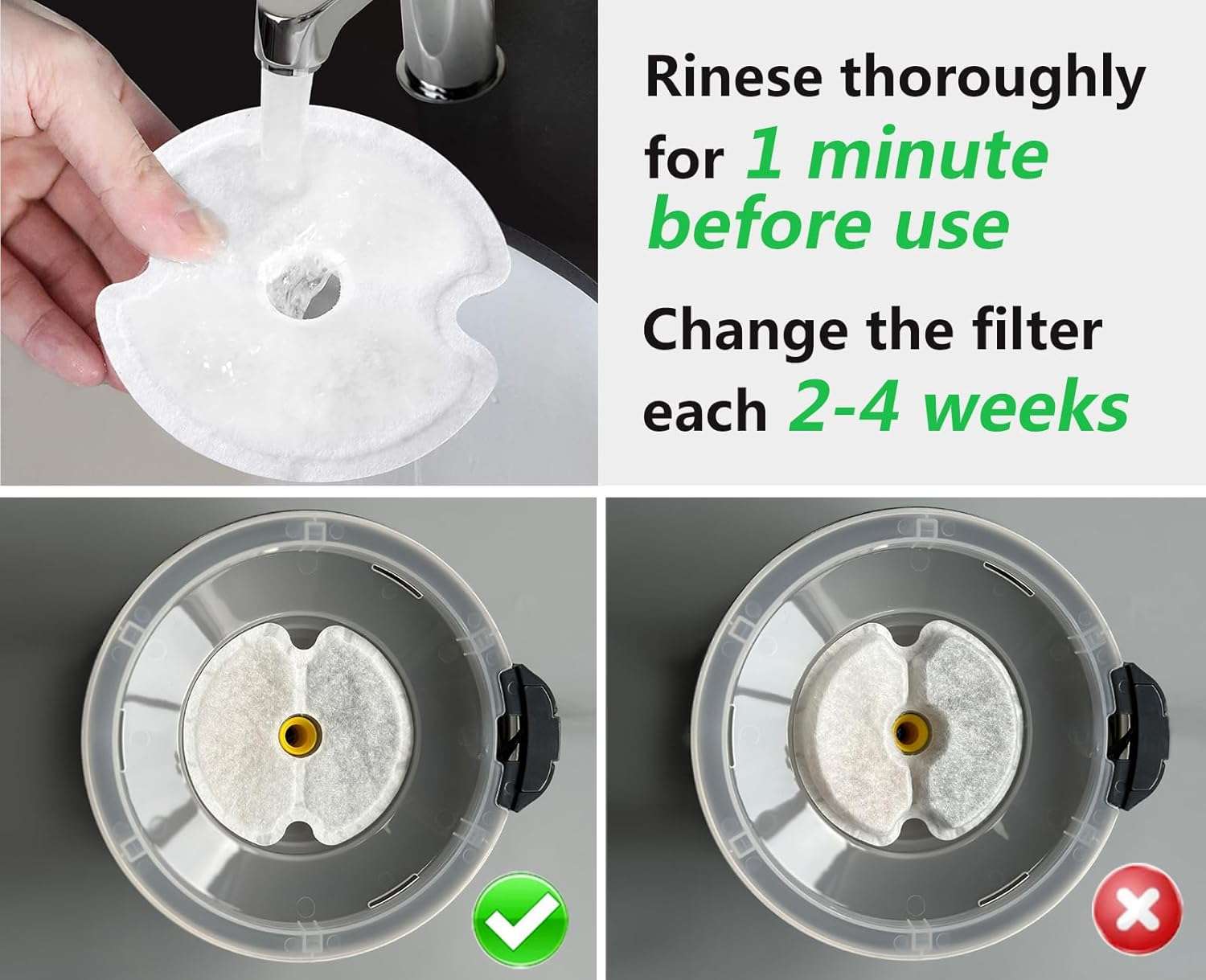 Filtros Purificadores Dispensador De Agua Gatos Biodegradable 2.5 litros 6 Unidades - Imagen 4