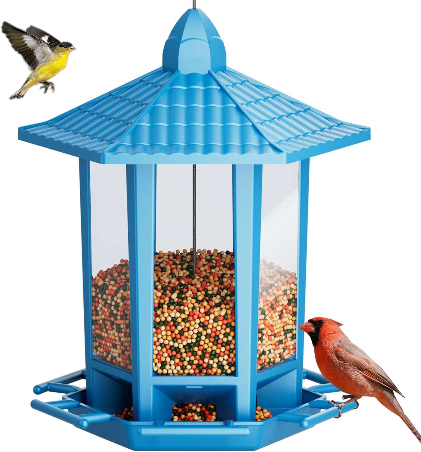 Kit 2 Comederos Colgantes Para Pajaros Exterior Pagoda 2 kg - Imagen 16