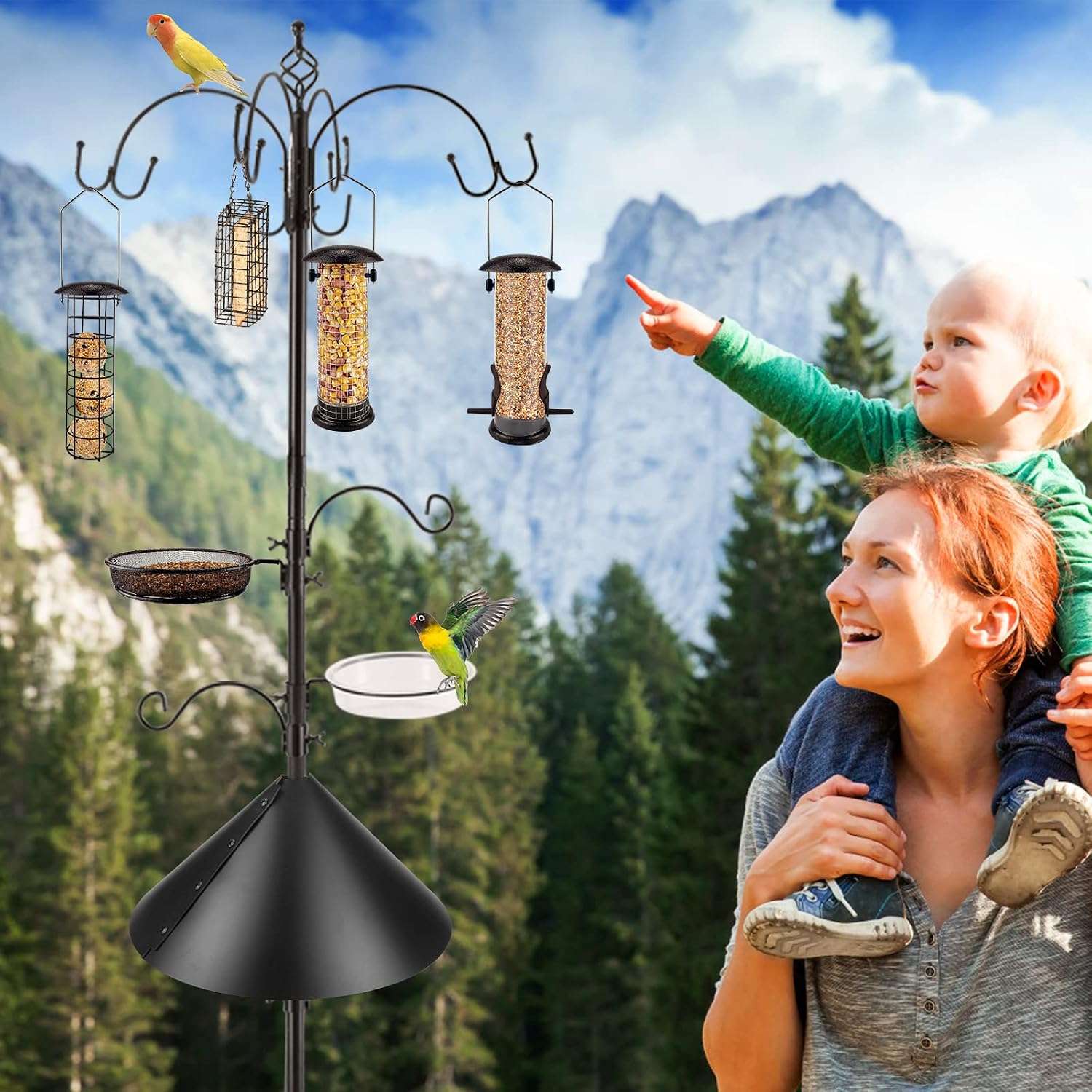 Kit Colgador De Comederos Y Bebederos Para Pajaros Exterior 238 cm - Imagen 5