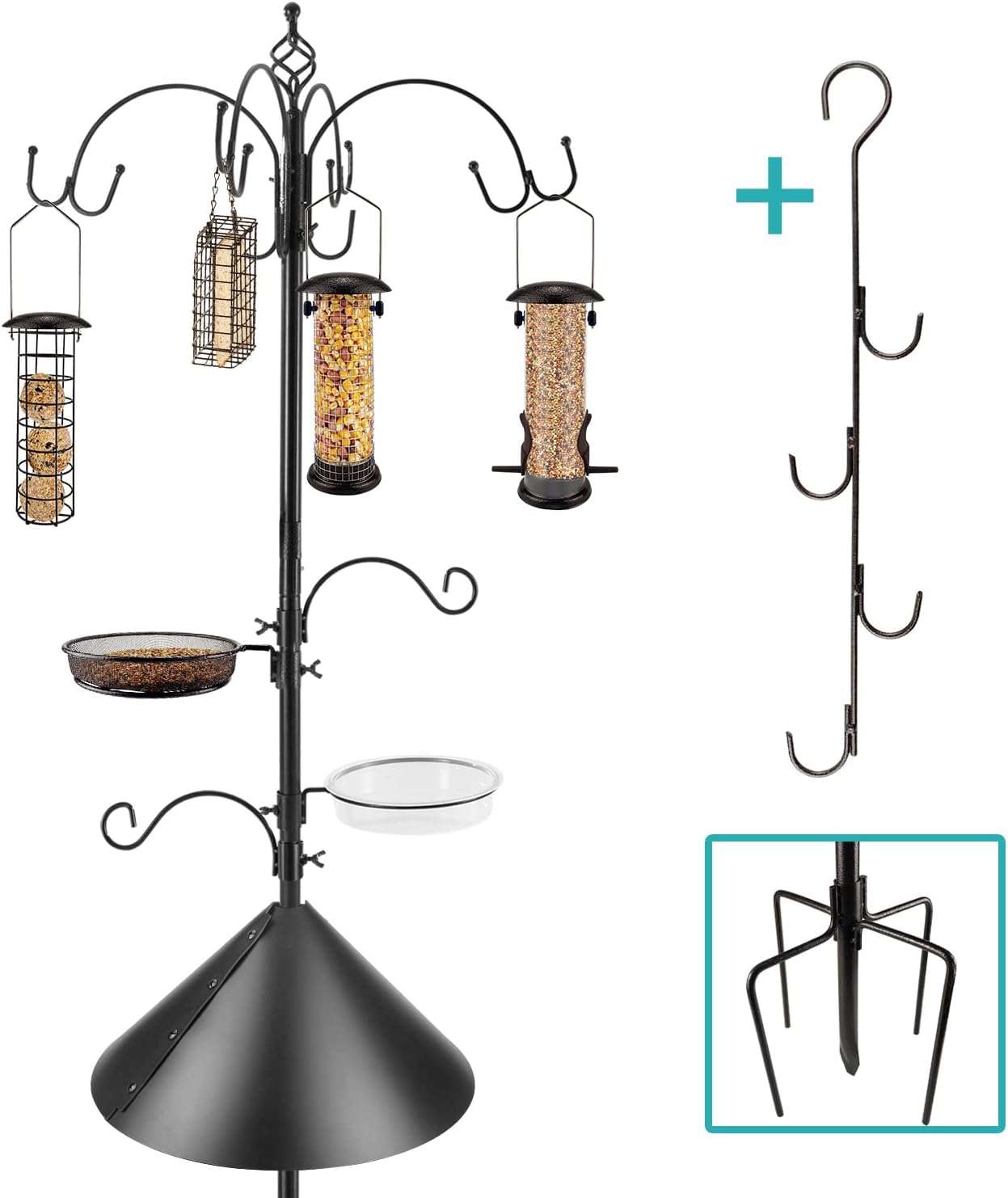Kit Colgador De Comederos Y Bebederos Para Pajaros Exterior 238 cm - Imagen 3