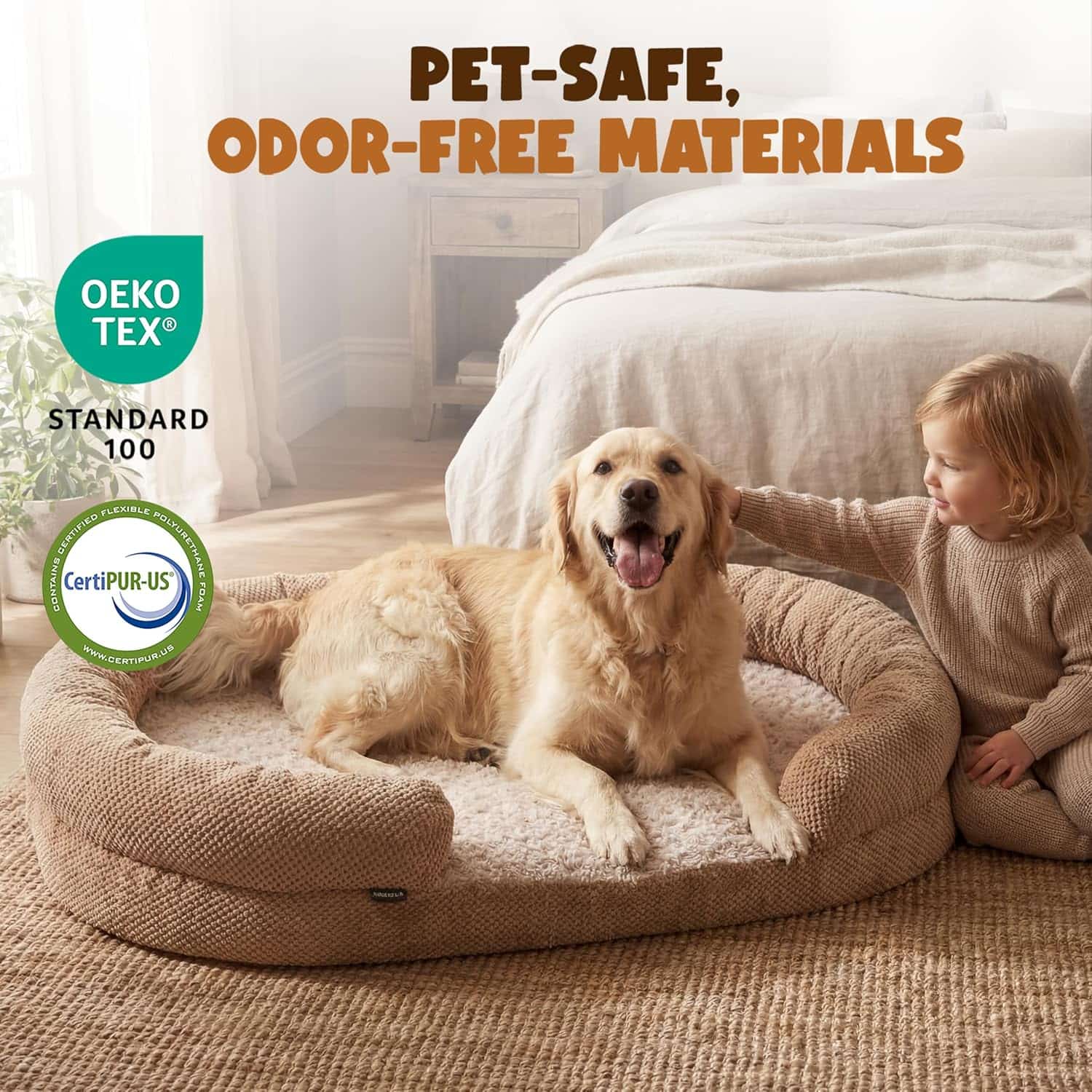 cama ortopedica redonda para perros grandes con espuma viscoelastica funda extraible y bordes reforzados
